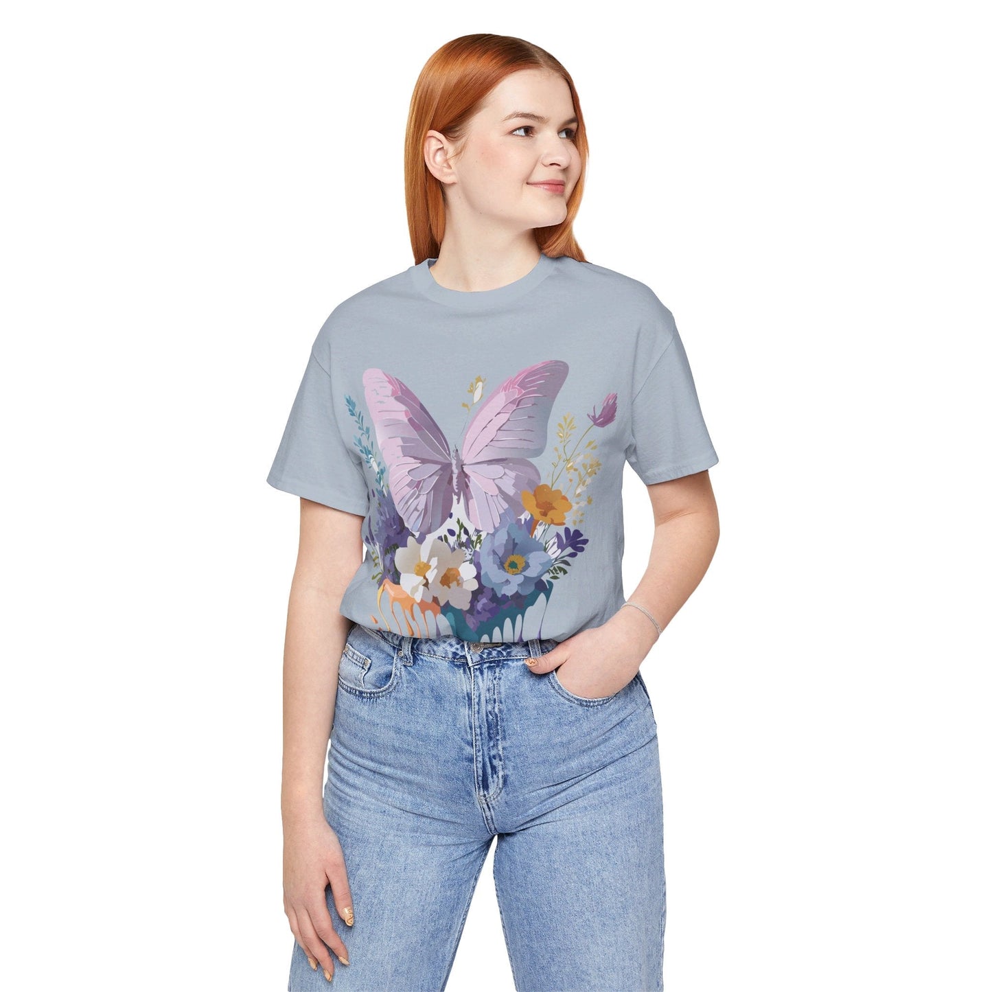 Adelpha Graphic Butterfly Unisex Short Sleeve Graphic Tee Art Design