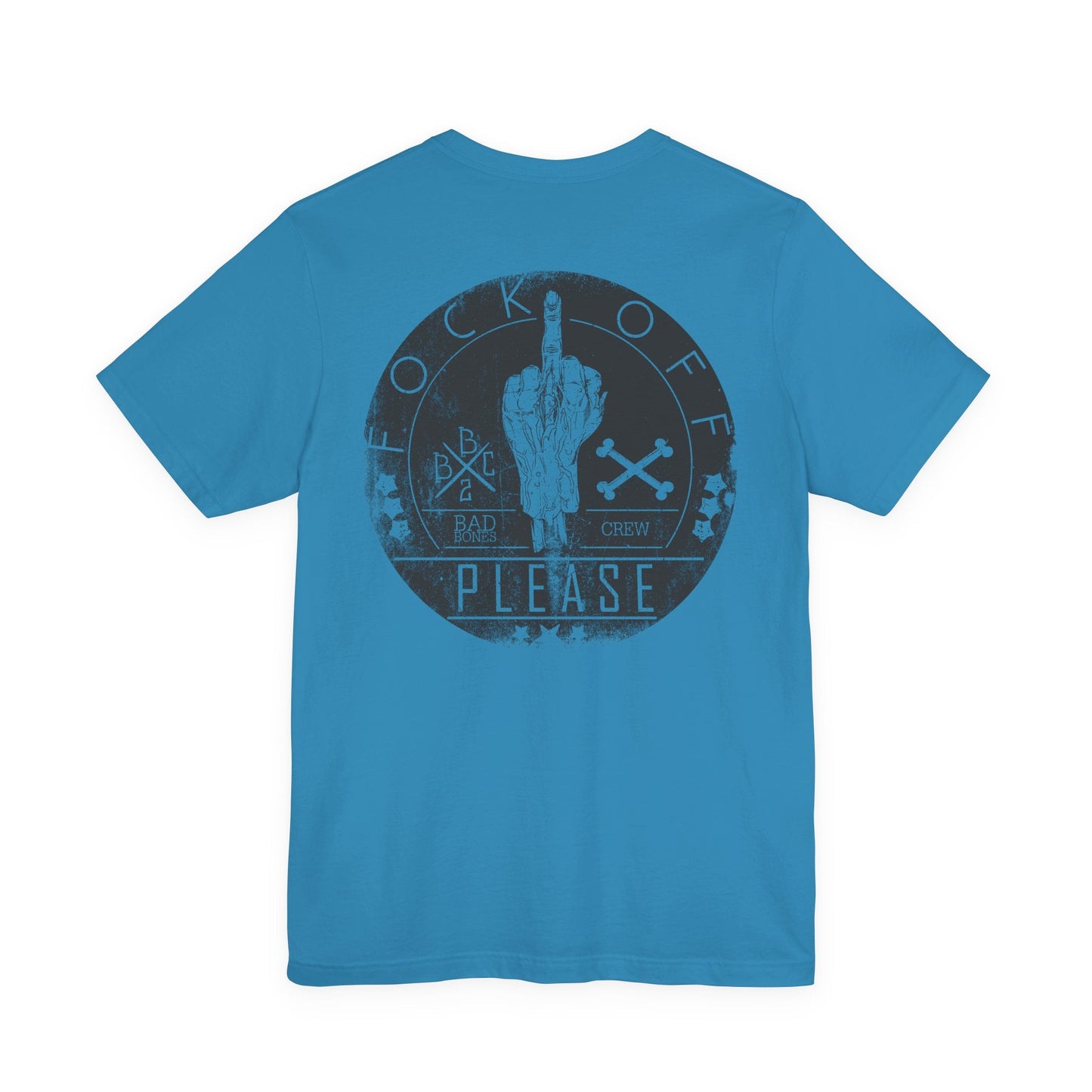 Middle Finger Skull Graphic Design Unisex Cotton T-Shirt A-11