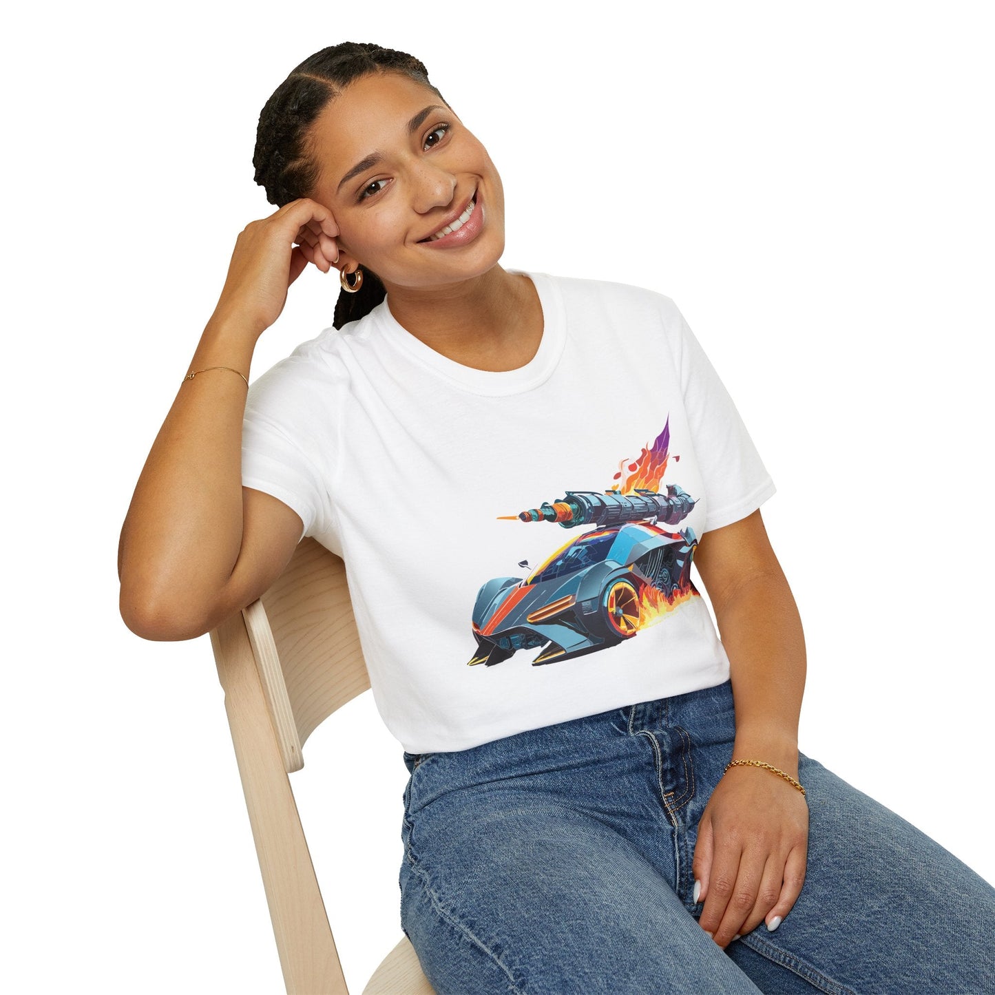 Car T Shirt for Car Lovers Unisex Softstyle Tee 64000 Hot Wheels Design Shirt with Cars