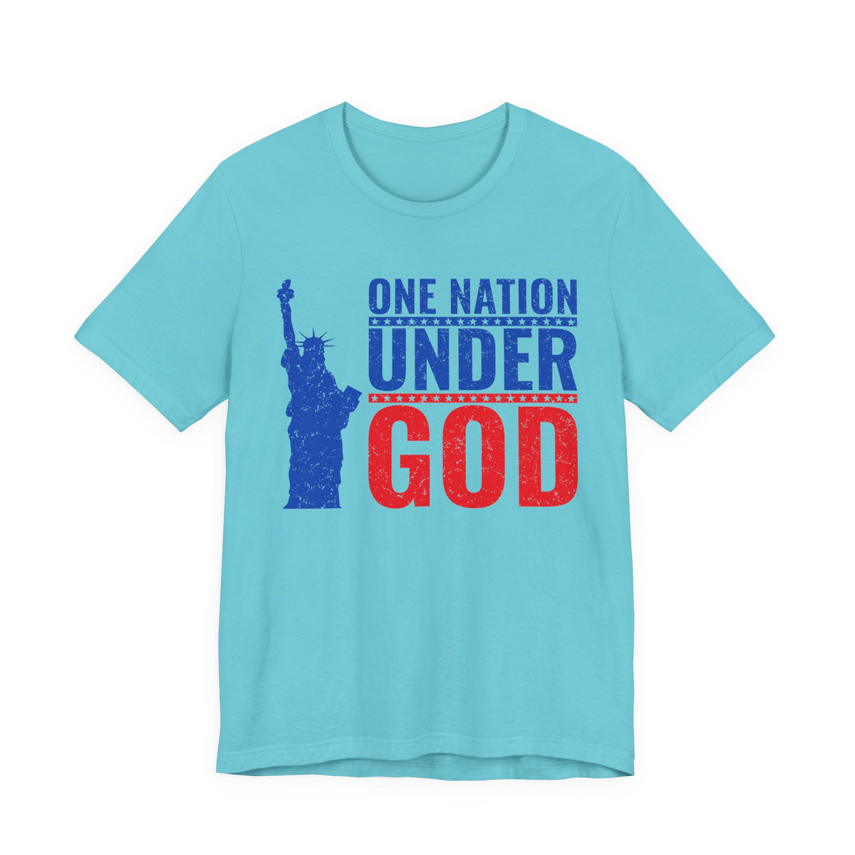 One Nation Under God T-Shirt Statue of Liberty Patriotic USA Design Unisex Cotton a6