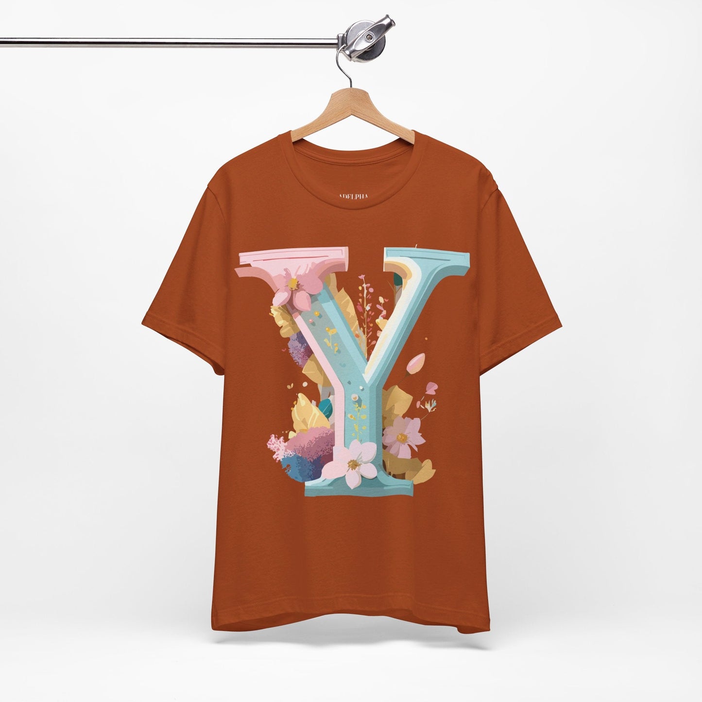 Letter Y Shirt Unisex Graphic Tee Vintage Inspired Adelpha Artwork Short Sleeve Art Design