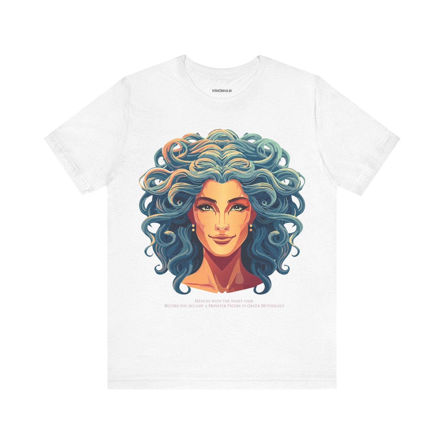 Medusa Goddess Shirt Unisex Graphic Tee by Retro2Nova Vintage Style Cotton Short Sleeve