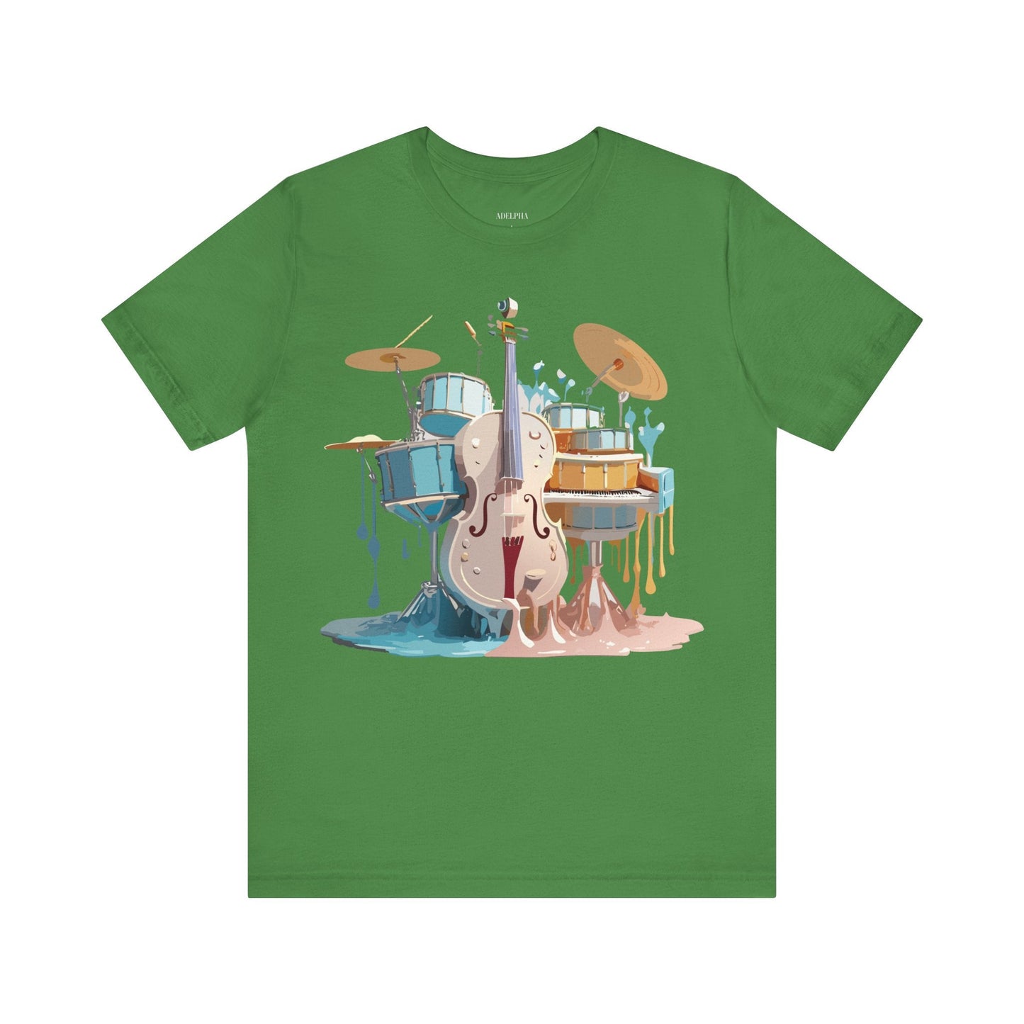 Music Graphic Unisex 100 Cotton Vintage Art with Musical Elements Tee 84