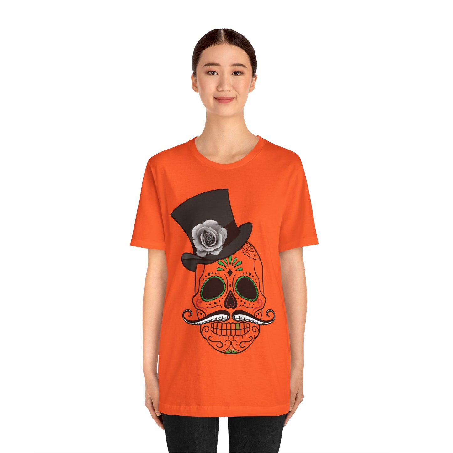 Unisex Cotton Tee Shirt with Skull