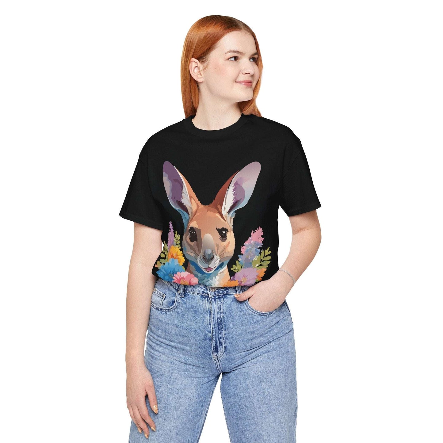 Kangaroo Graphic Unisex 100 Cotton Vintage Animal Artwork Tee 4