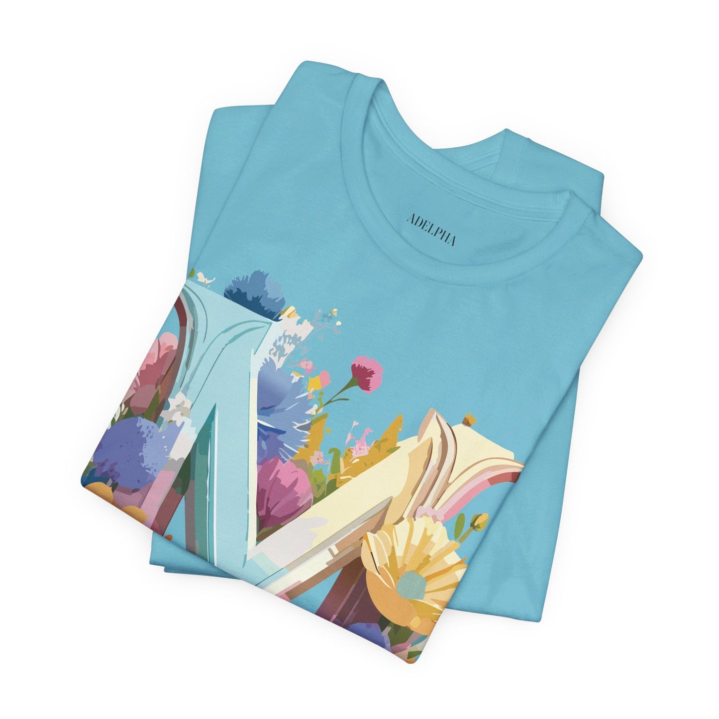 Letter M Shirt Unisex Graphic Tee Adelpha Vintage Inspired Art Design Short Sleeve