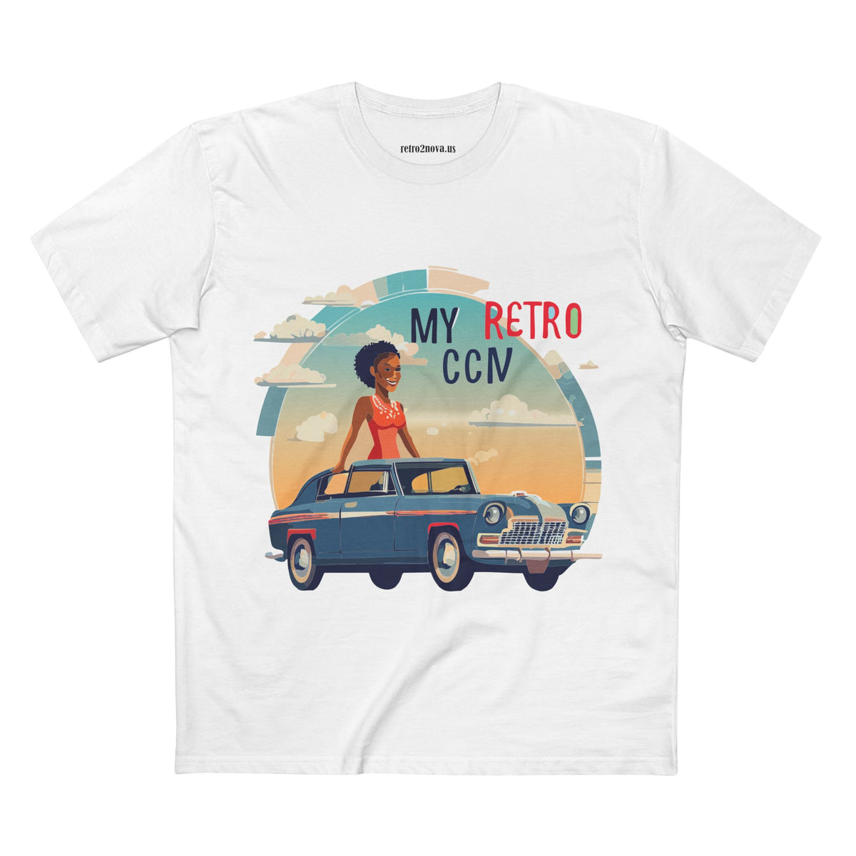 Retro Car Vintage Graphic Tee Staple Unisex 100 Cotton Tee Shirt - RC-14