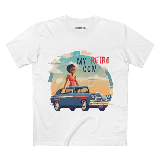Retro Car Vintage Graphic Tee Staple Unisex 100 Cotton Tee Shirt - RC-14
