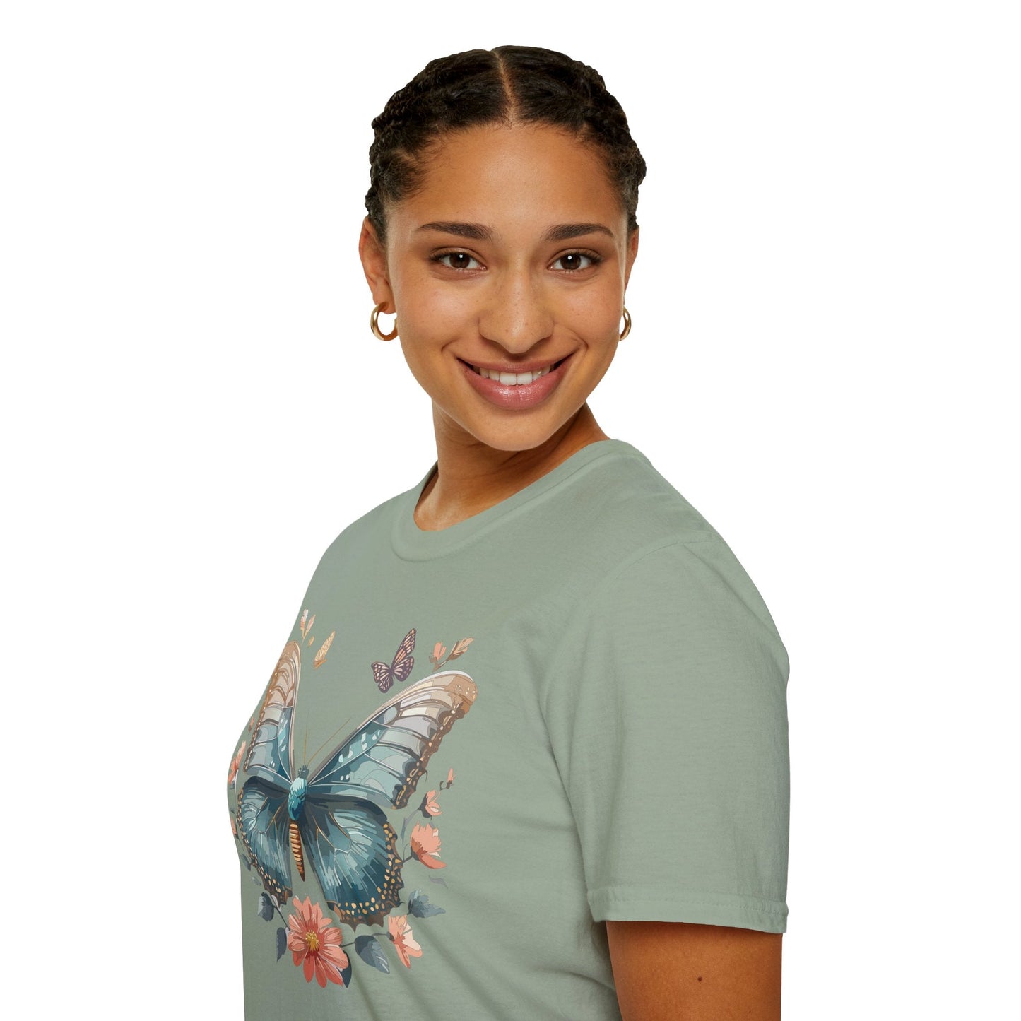 Butterfly Shirt Unisex Monarch T Shirt Gildan Softstyle 64000 Ring Spun Cotton Tee Breathable Comfort