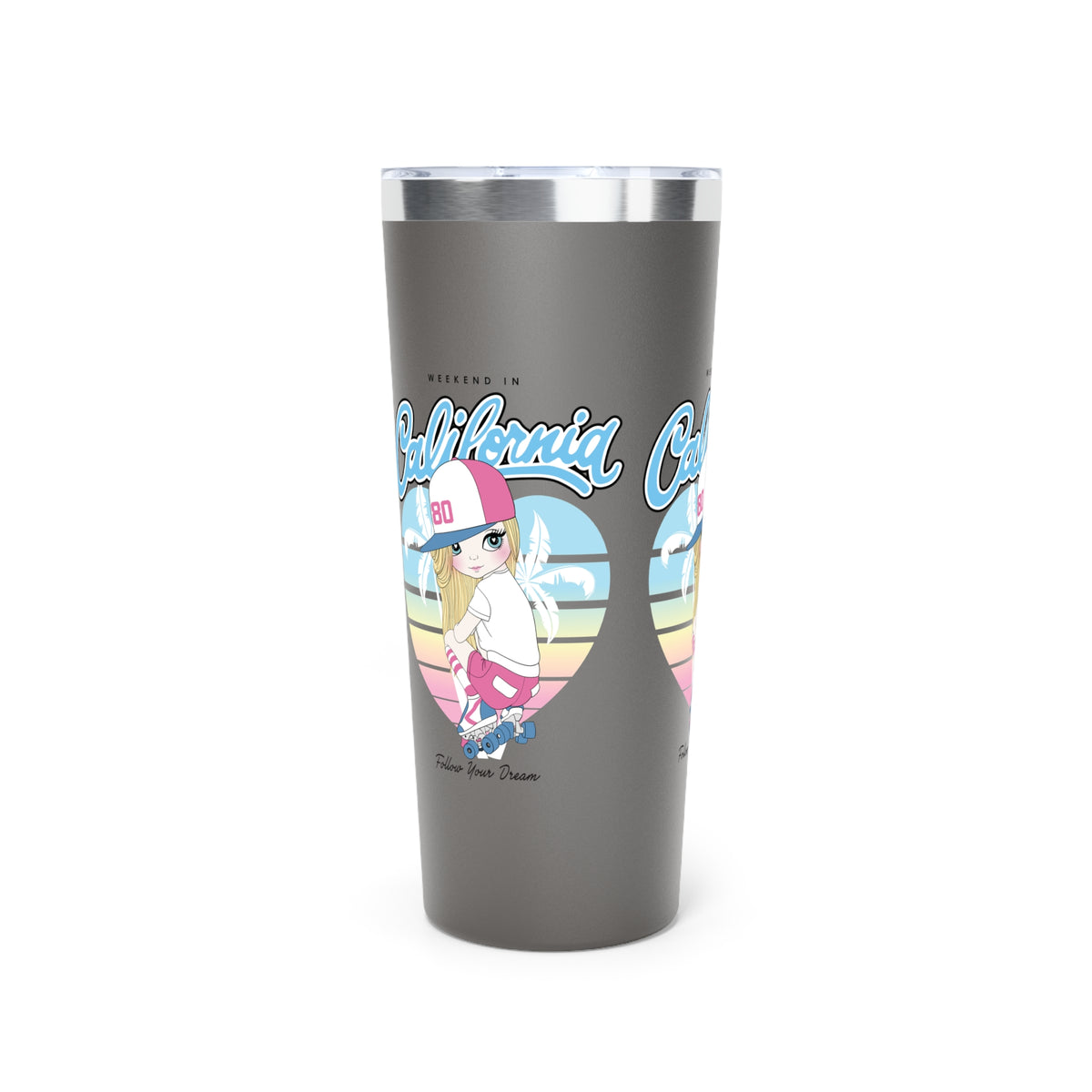 22oz Copper Vacuum Insulated Tumbler with Cartoon Hot 6 hours Cold 24 hours VT-3