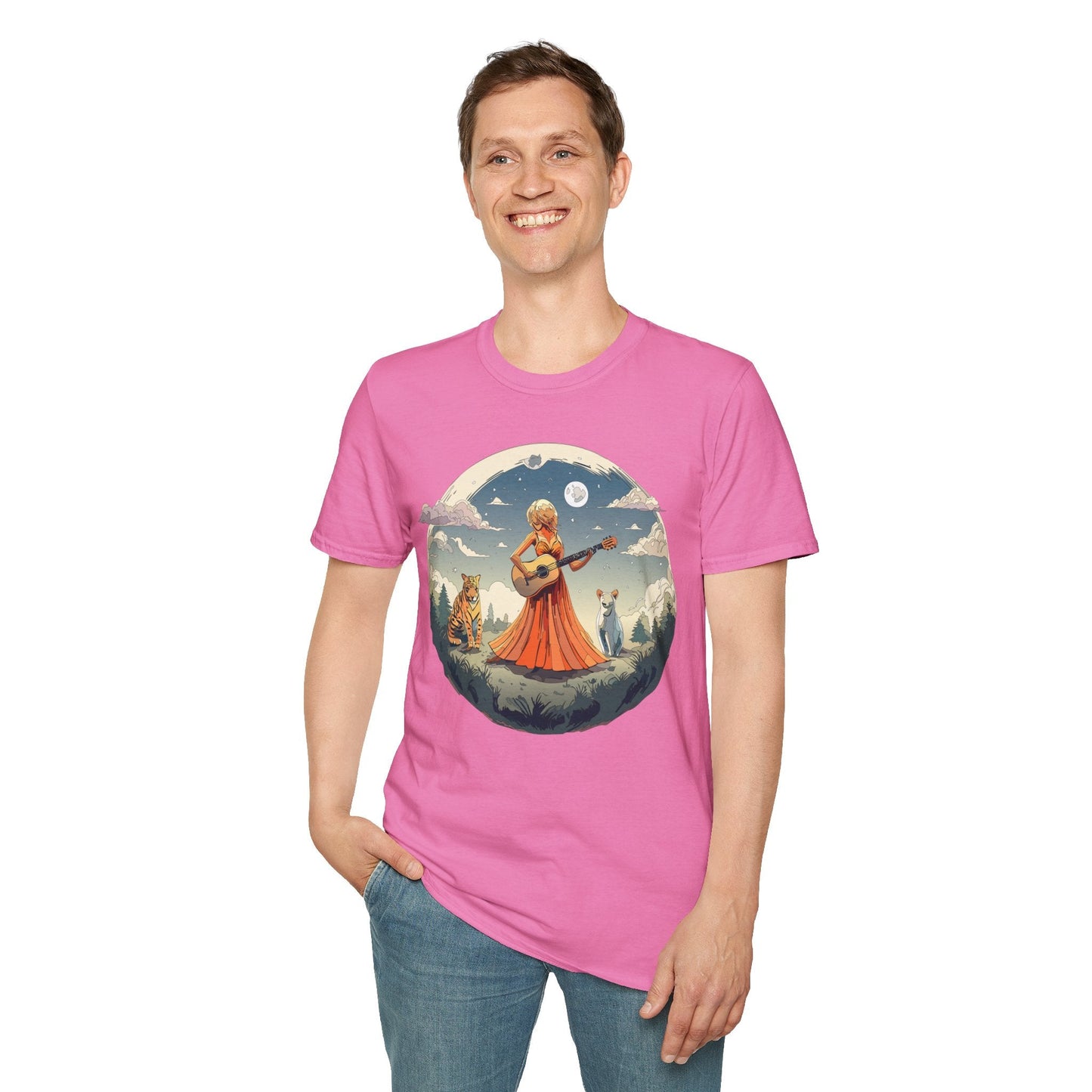 Womens Graphic T Shirt Art Design Tee Ladies Unisex Softstyle Cotton Tee Gildan 64000 Comfort