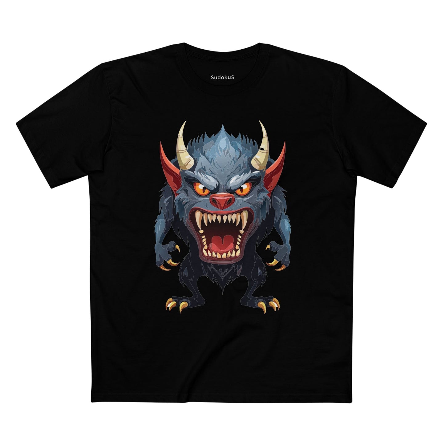 Cartoon Monsters Graphic Unisex 100 Cotton Staple Tee 10