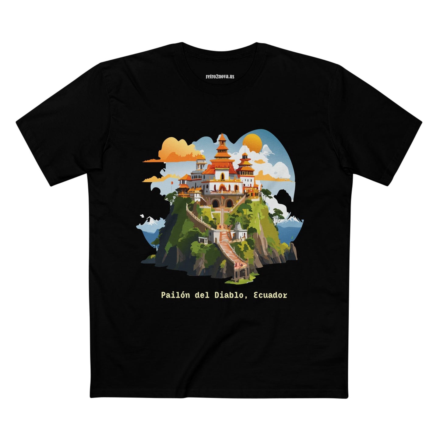 Travel Shirt Unisex Premium Cotton Tee With Original Art Design From Retro2Nova Ecuador Inspired