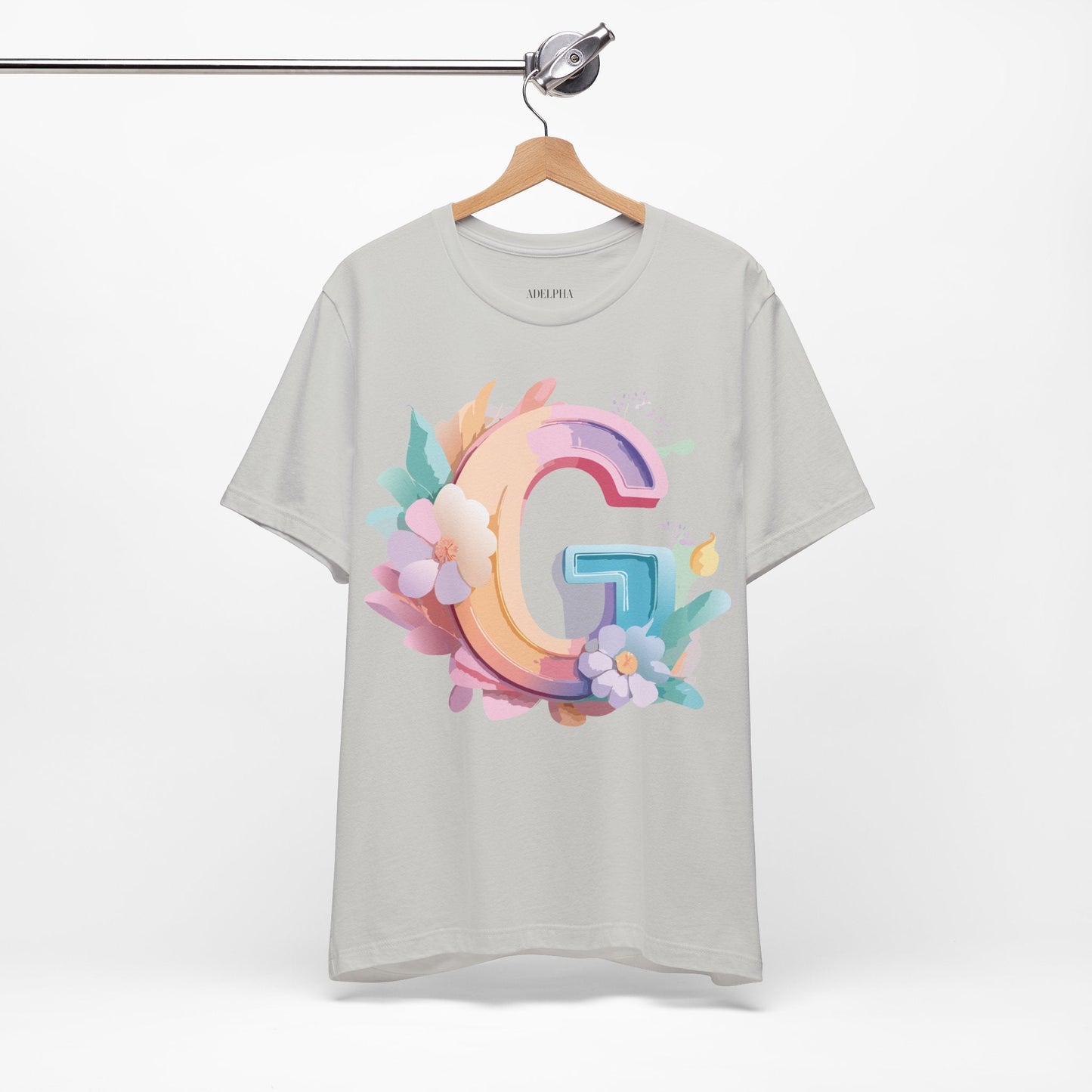 Letter G Shirt Unisex Graphic Tee With Vintage Inspired Artwork Adelpha Premium Tee