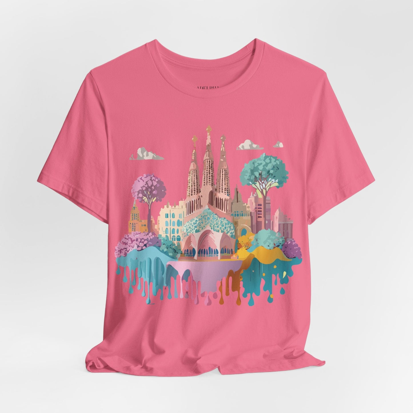 Unisex Graphic Tee With Original Vintage Inspired Artwork By Adelpha Barcelona Style