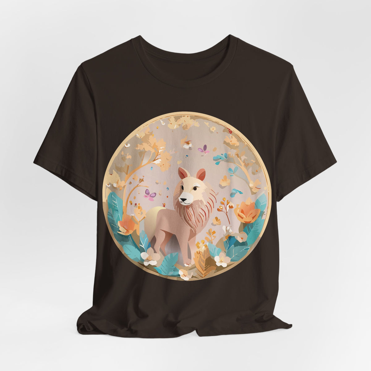 Medallion Graphic Unisex Cotton Bella+Canvas Tee with Floral Art Design m69