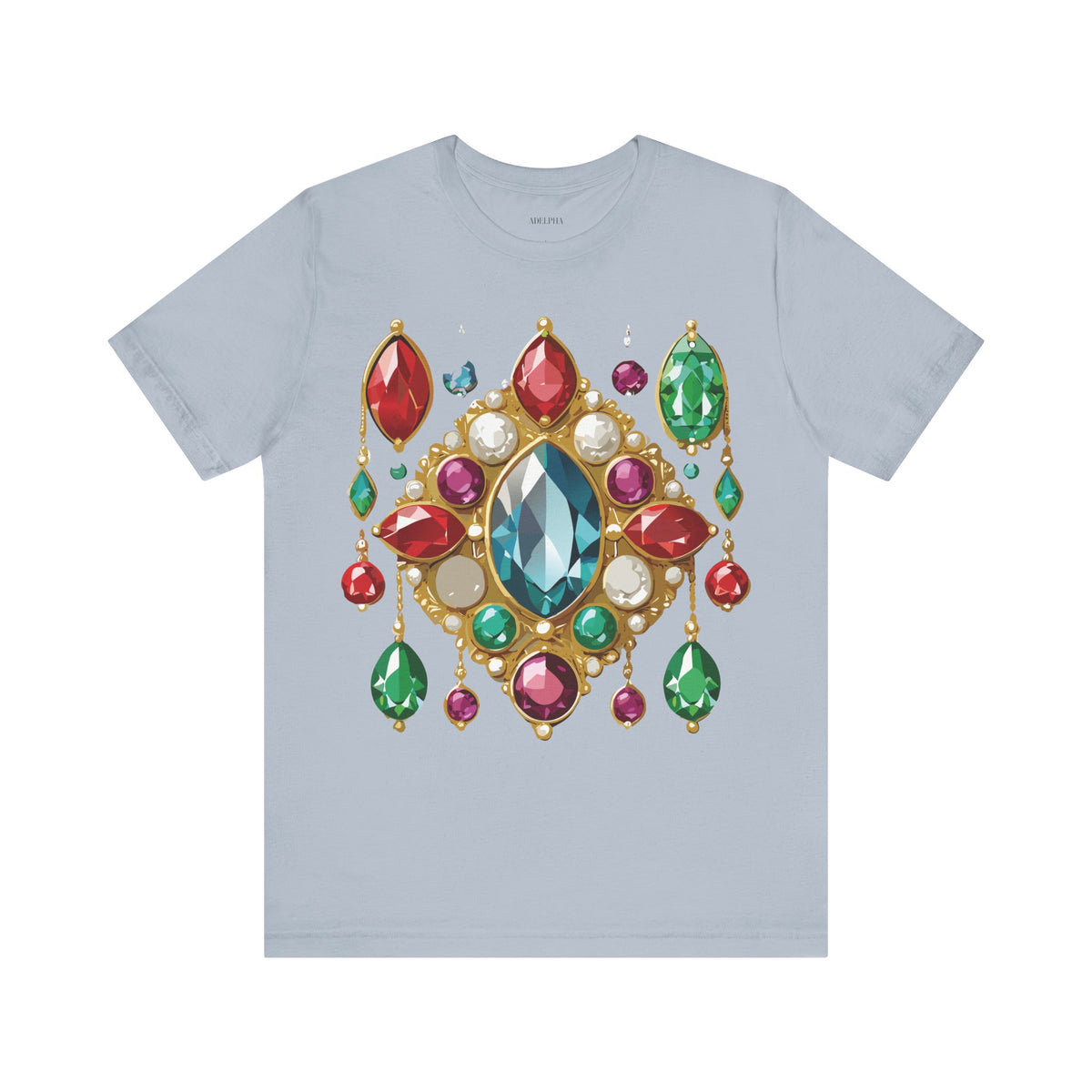 Jewelry Graphic Unisex Cotton Bella+Canvas Tee with Art Design n129