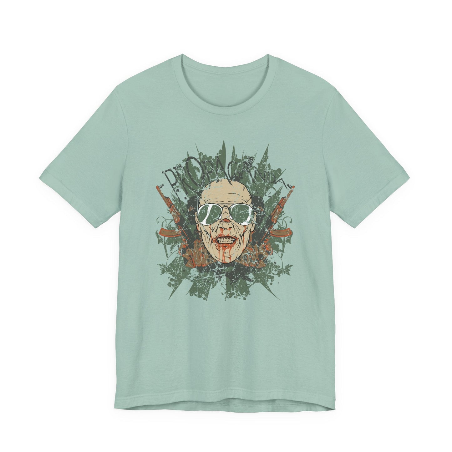 Retro Skull Floral Graphic Design Unisex Cotton T-Shirt G-2