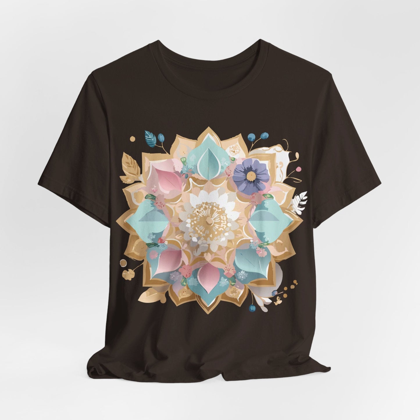 Mandala Graphic Unisex 100 Cotton Vintage Floral Artwork Tee 16