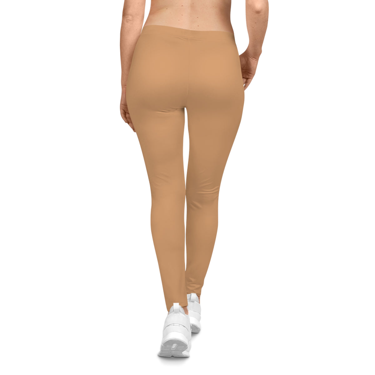 Light Bronze Tan Color Women's Poly-Span Casual Leggings XS-2XL