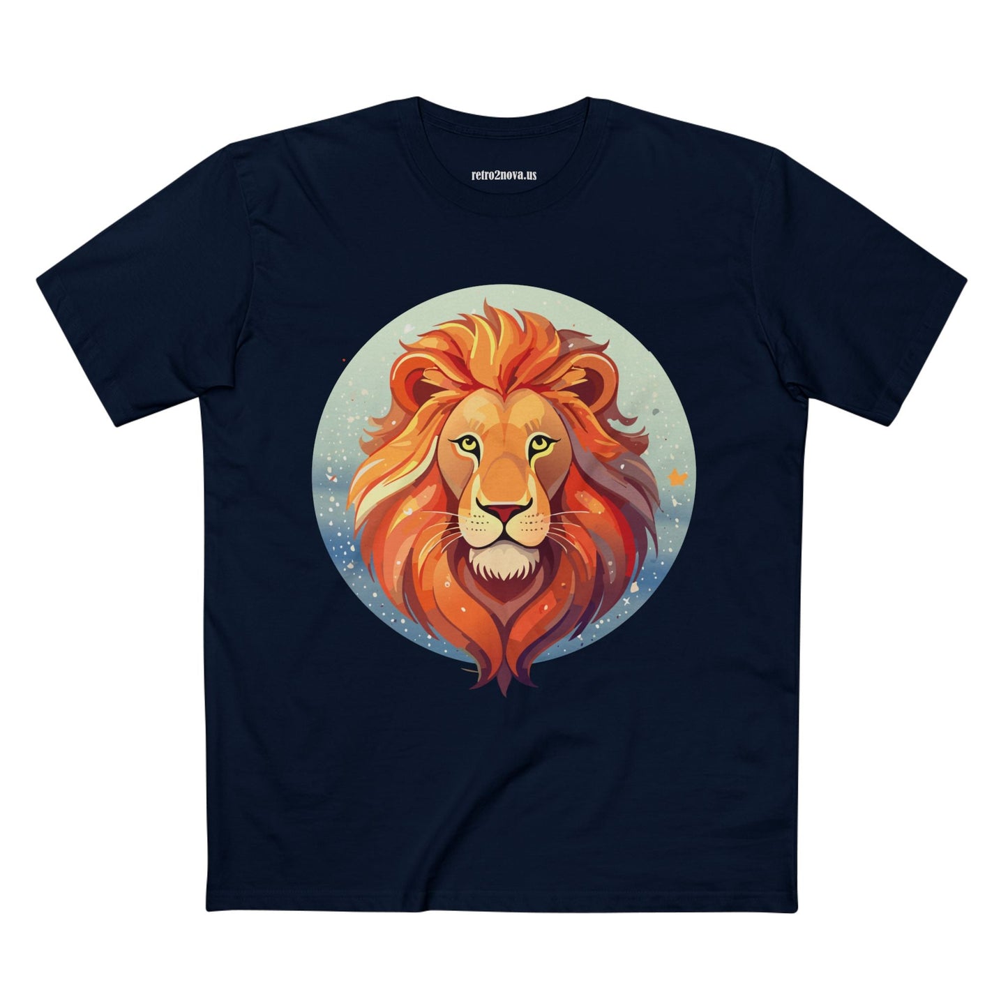 Lion Art Shirt Unisex Premium Cotton Tee With Original Art Design From Retro2Nova Art Collection Worldwide