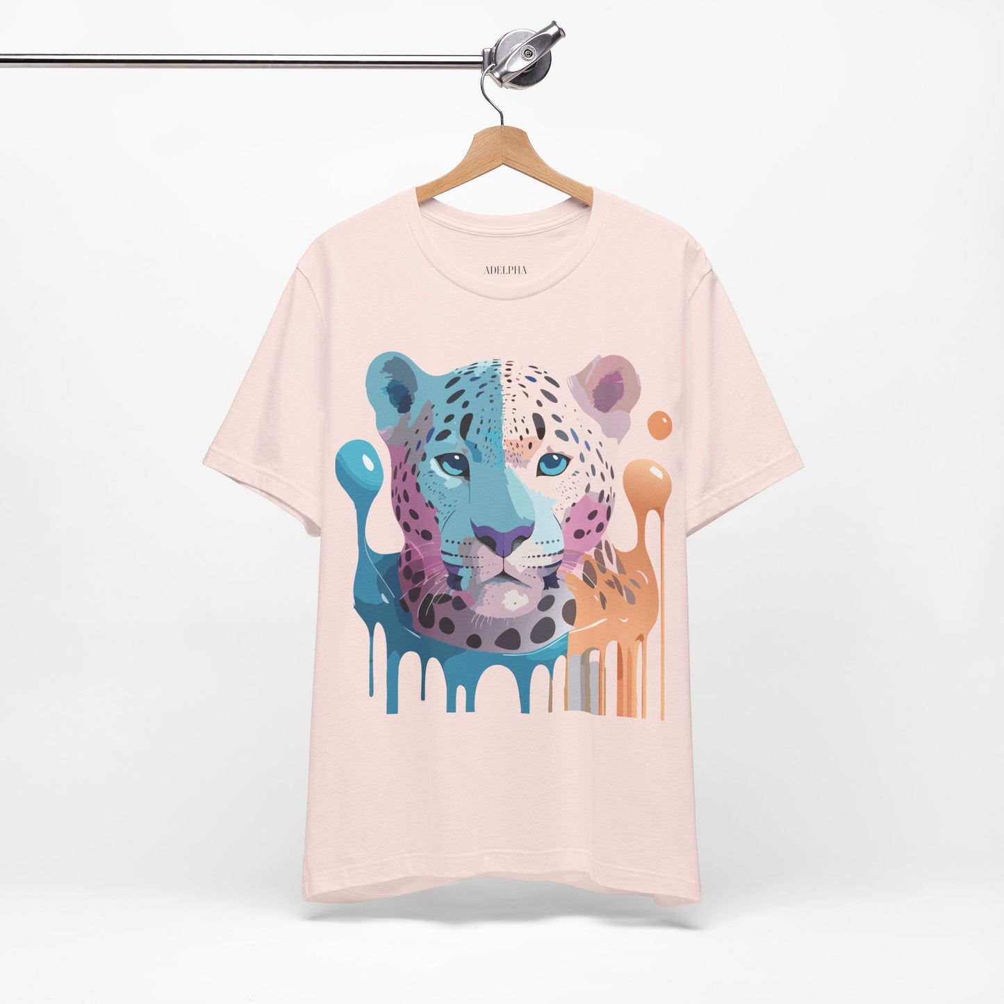 Adelpha Graphic Tee Cheetah Print Unisex Jersey Short Sleeve Shirt Vintage Art