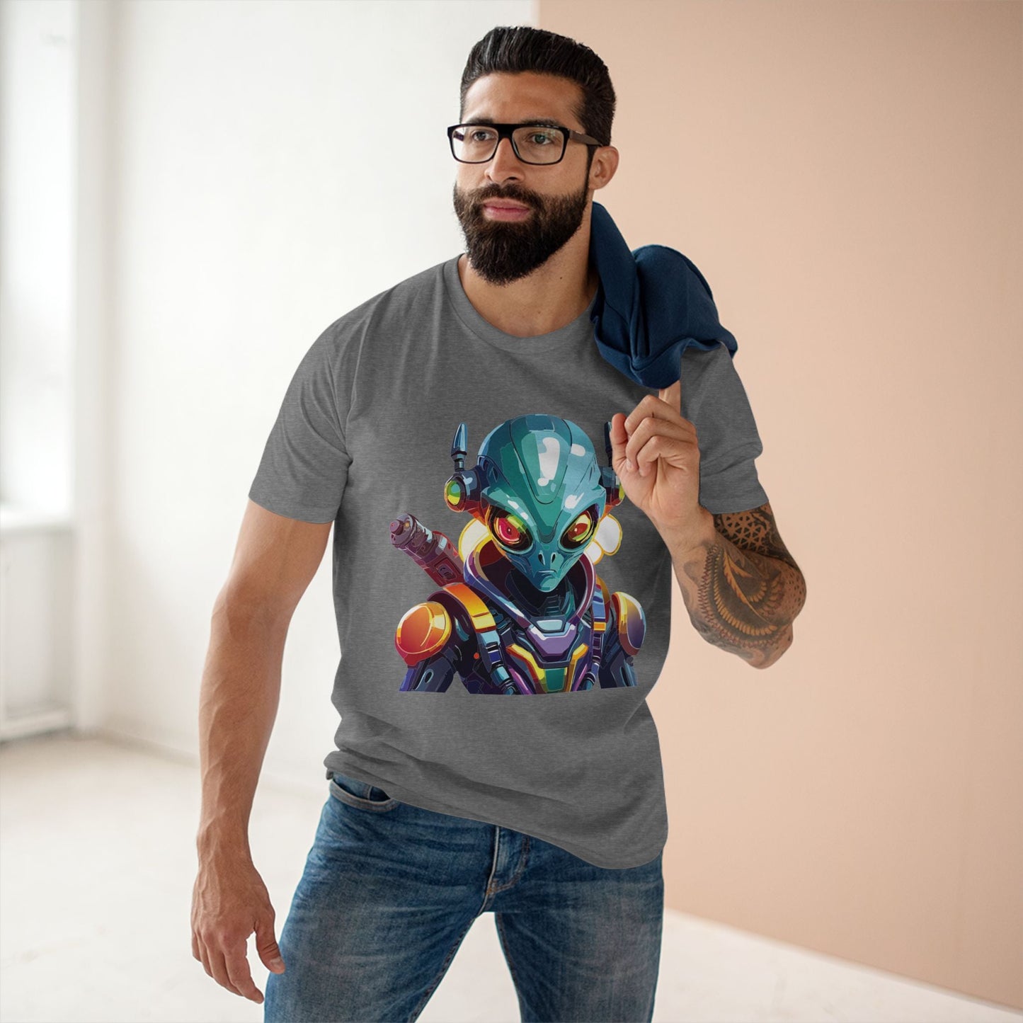 Aliens Graphic Unisex 100 Cotton Staple Tee 4