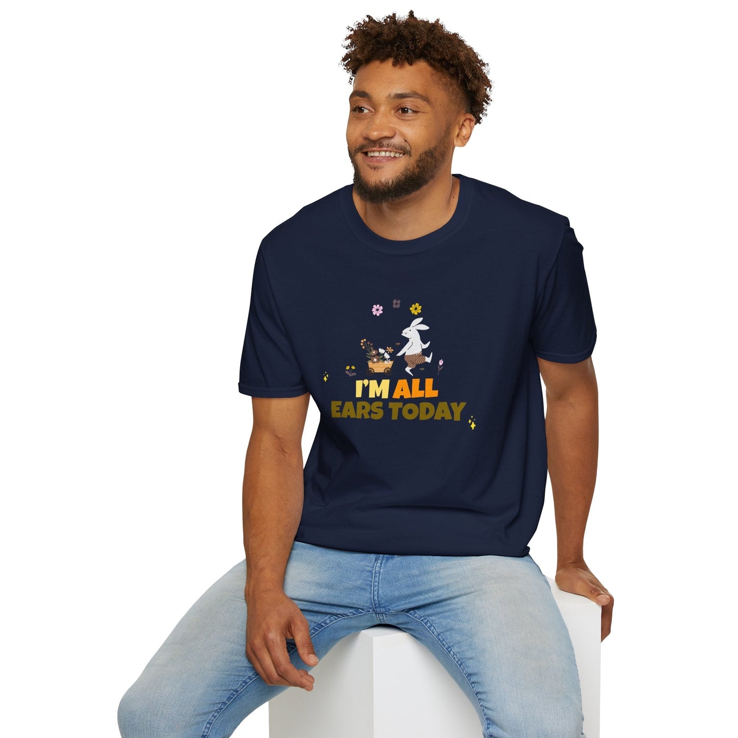 Easter Bunny T Shirt Unisex Gildan Softstyle Tee 100 Percent Ring Spun Cotton Easter Design