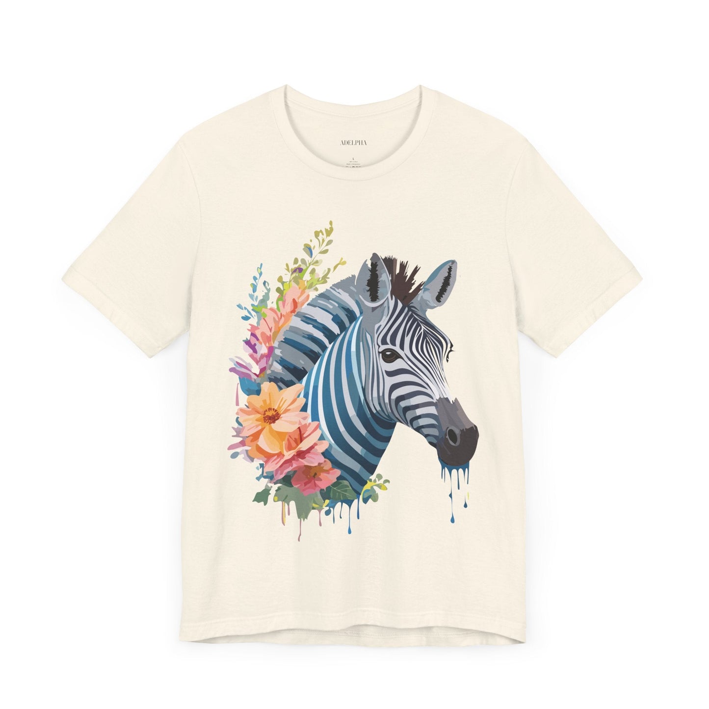 Zebra Graphic Unisex 100 Cotton Vintage Animal Art T-Shirt 2