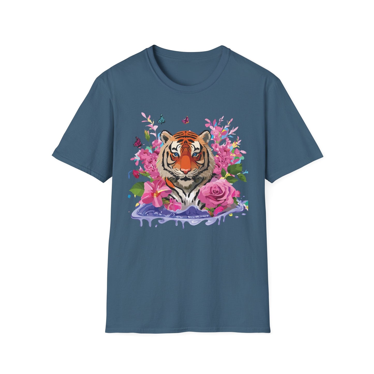 Tiger Shirt Unisex Gildan Softstyle Cotton Tee 100 Percent Ring Spun Comfort