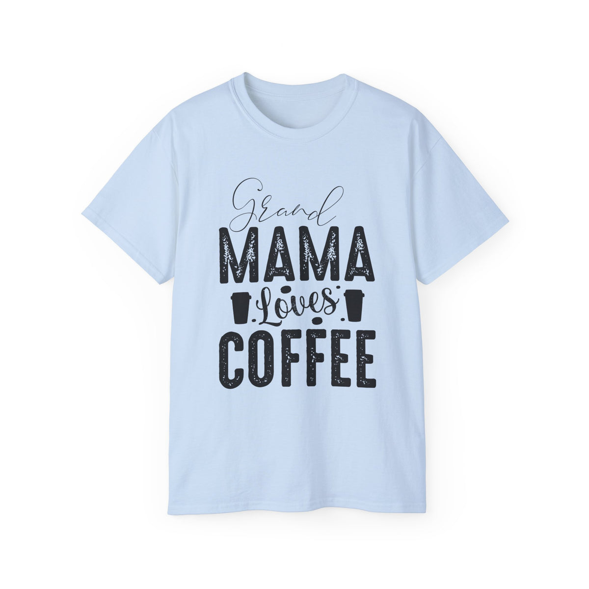 Mama Loves Coffee T-Shirt | Vintage Script Coffee Mom Tee