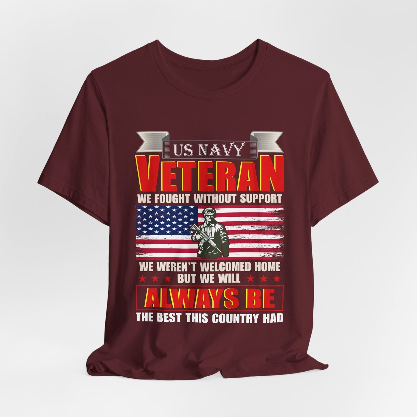 Army Veteran Patriotic Graphic Design Unisex Cotton T-Shirt v42