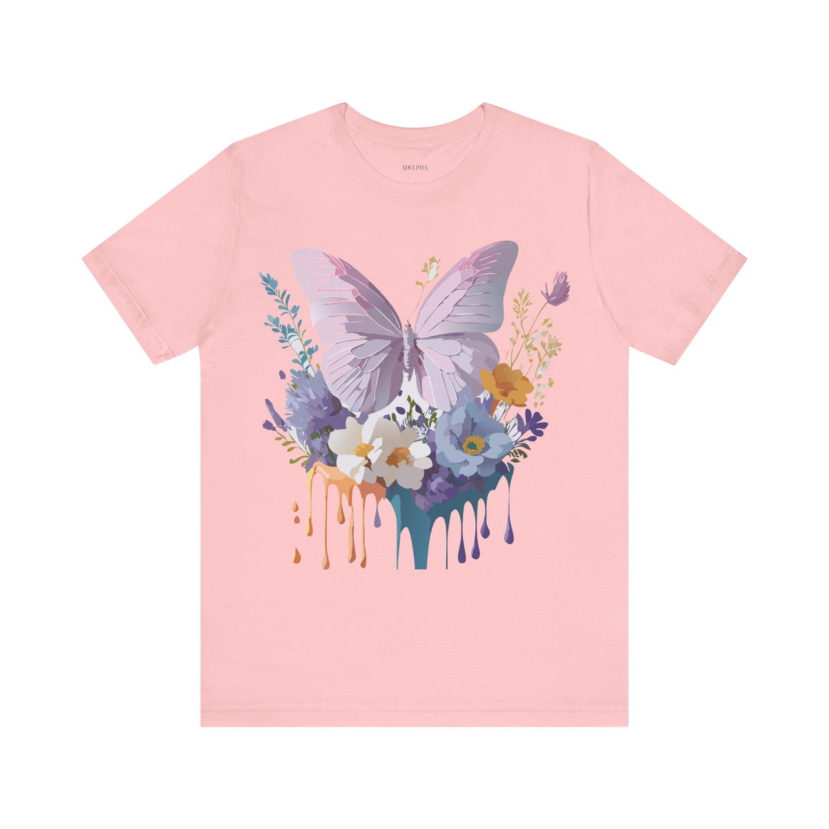 Butterfly Graphic Unisex Cotton Bella+Canvas Tee with Art Design n18