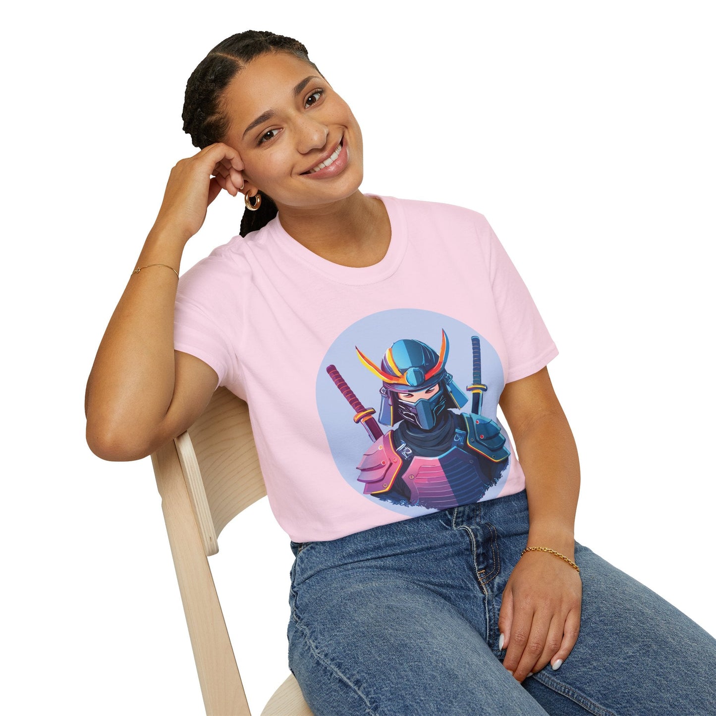 Samurai T Shirt Unisex Softstyle Gildan 64000 Breathable Cotton Tee For Everyday Wear