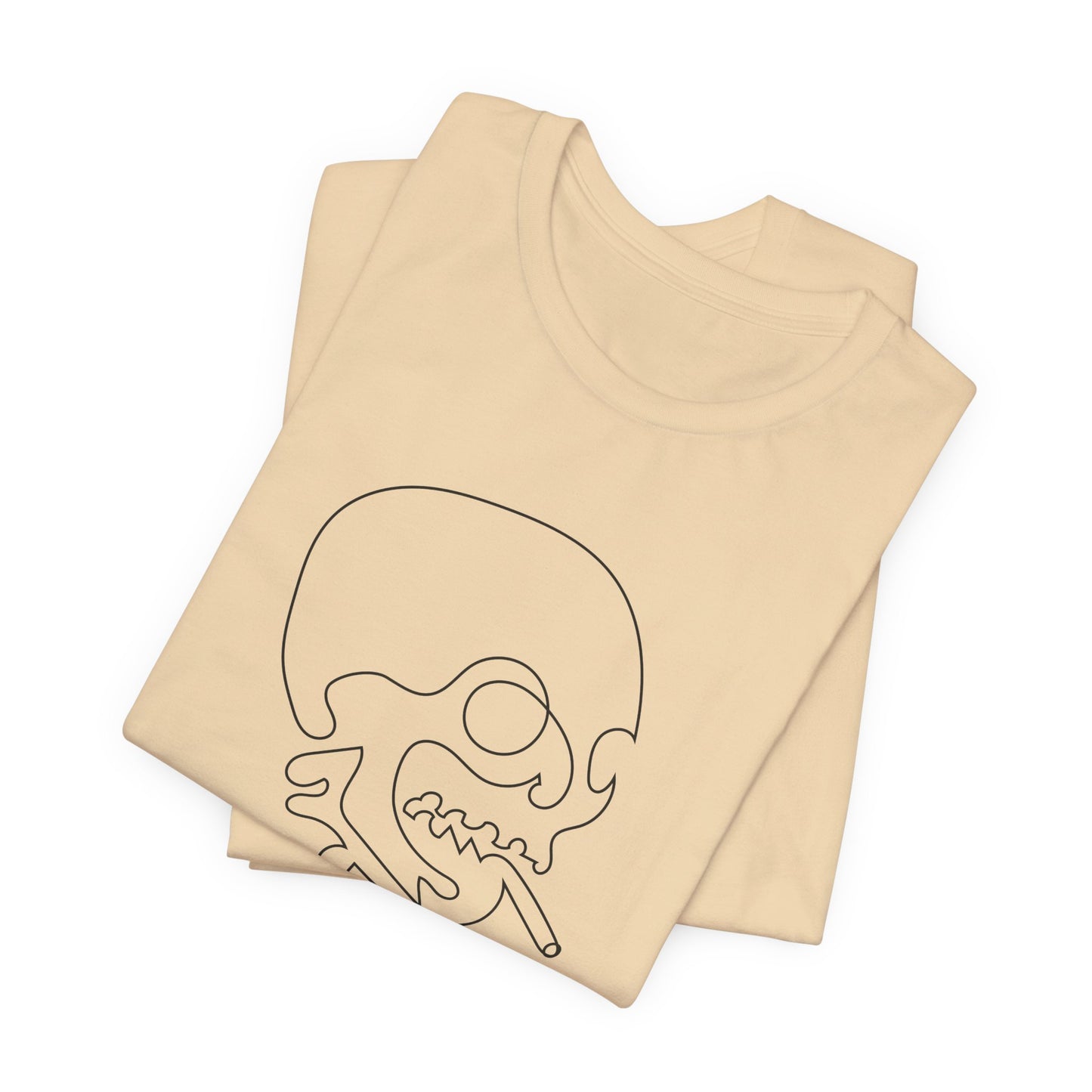 Unisex Cotton Tee Shirt with Skull