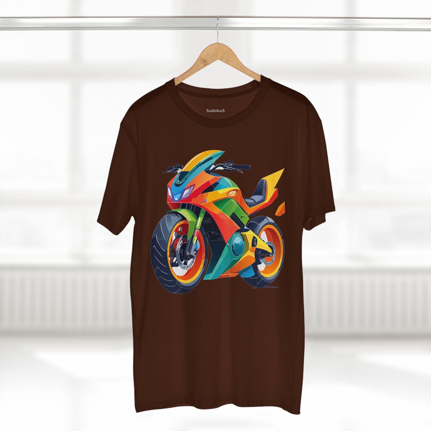 Moto Bike Graphic Unisex 100 Cotton Staple Tee 5