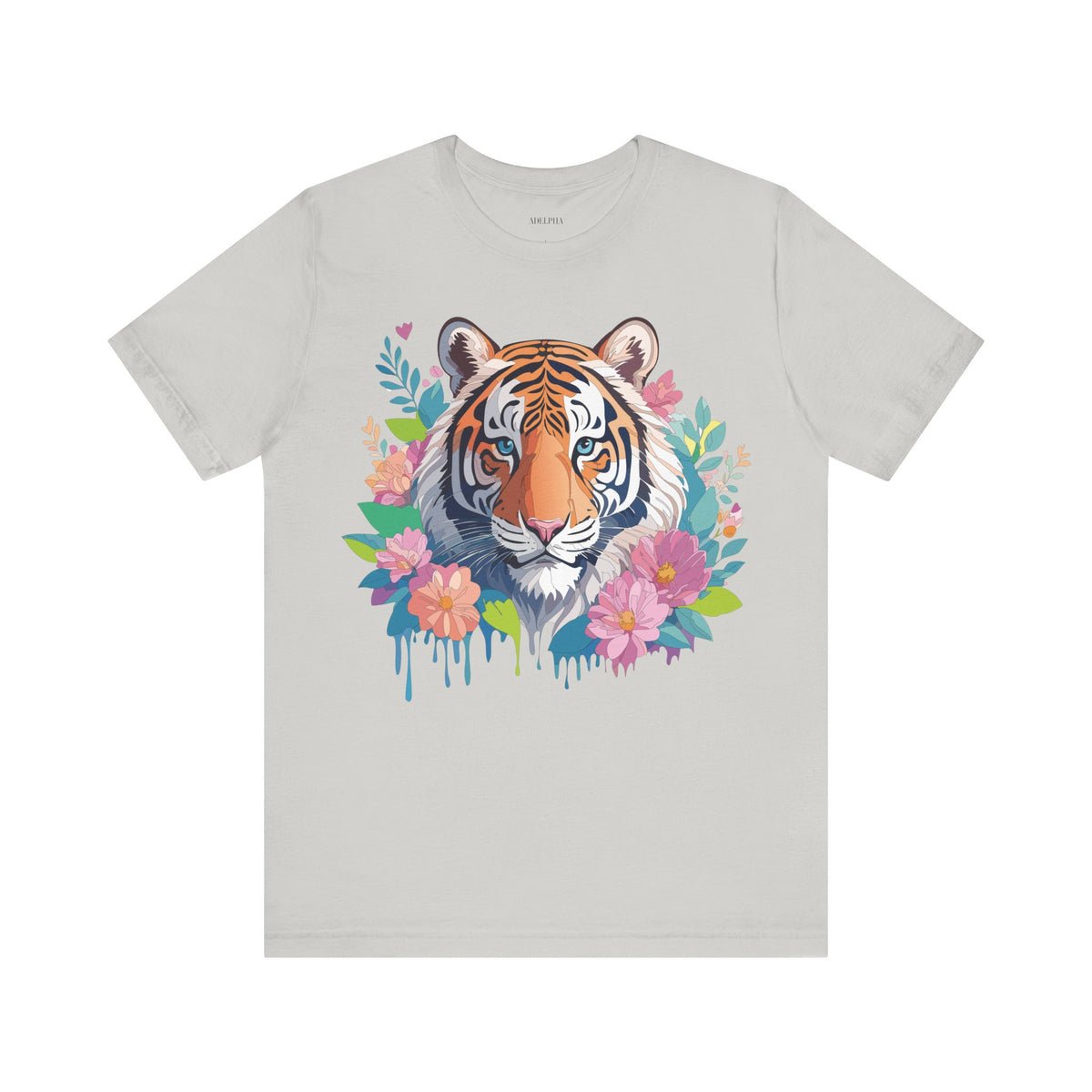 Tiger Graphic Unisex Cotton Bella+Canvas Tee with Art Animal Design e72