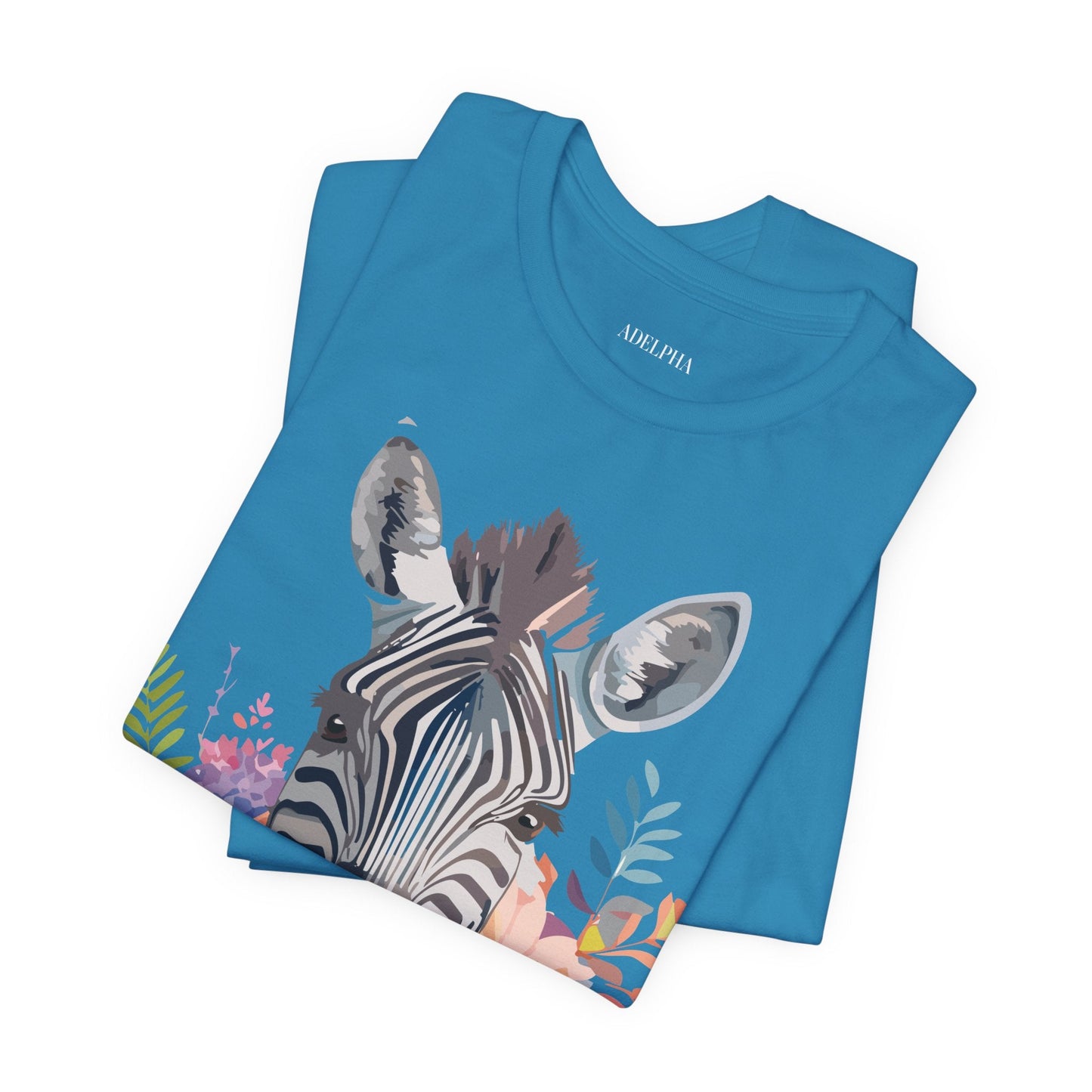 Adelpha Vintage Inspired Graphic Tee Unisex Jersey Short Sleeve Zebra Art Shirt Collection
