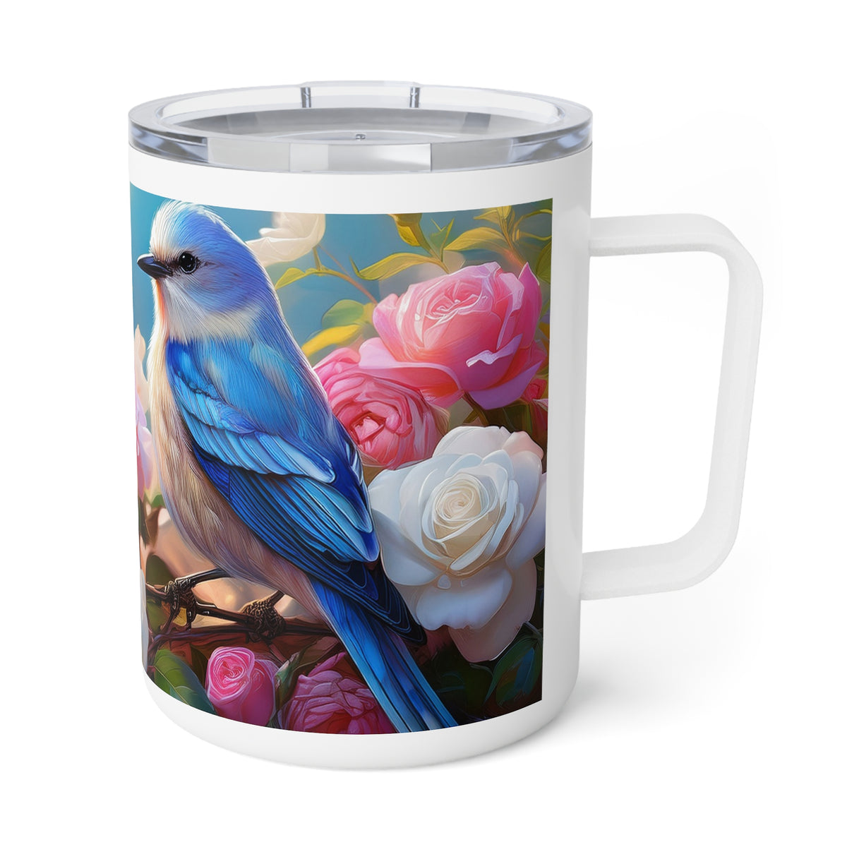 16 Art Design Insulated Coffee Mug Clear Lid 10oz Insulated Coffee Mug 10oz