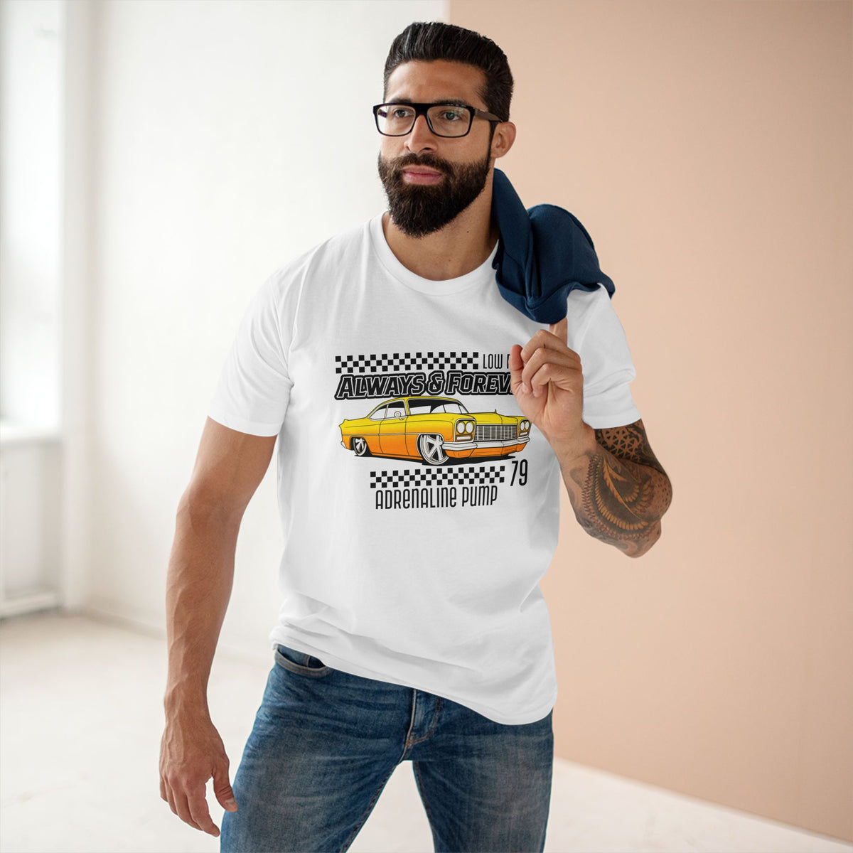Retro Car Vintage Graphic Tee Staple Unisex 100 Cotton Tee Shirt - RC-6