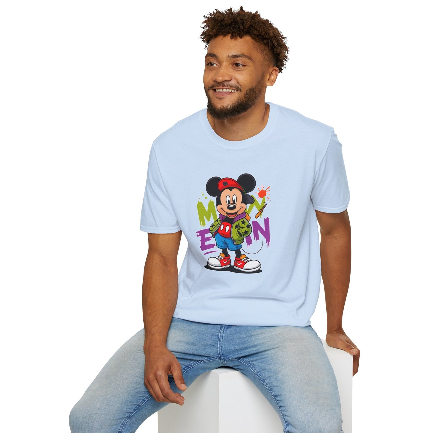 Unisex Cartoon T Shirt With Animals Animation Tee Premium Softstyle Gildan 64000