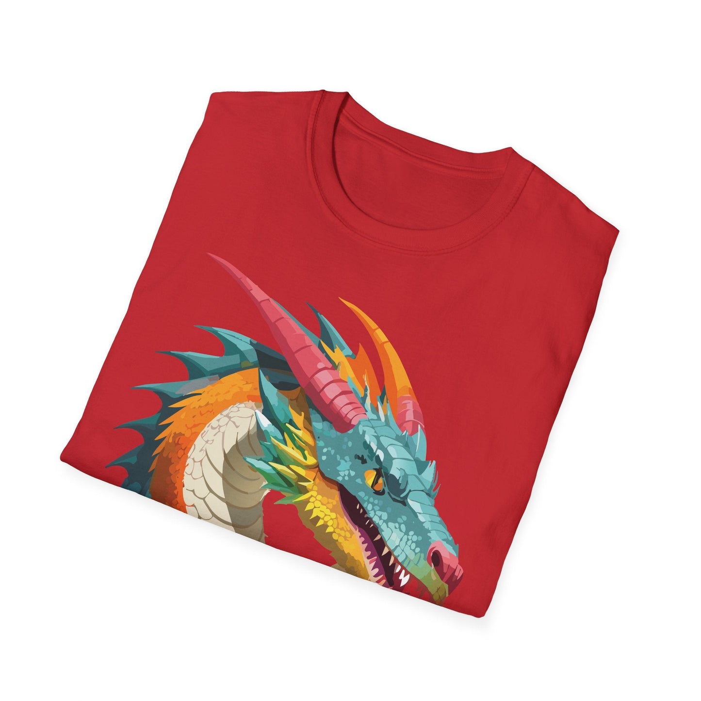 Dragon Graphic Unisex Cotton Softstyle Art Design Tee With Animals 1