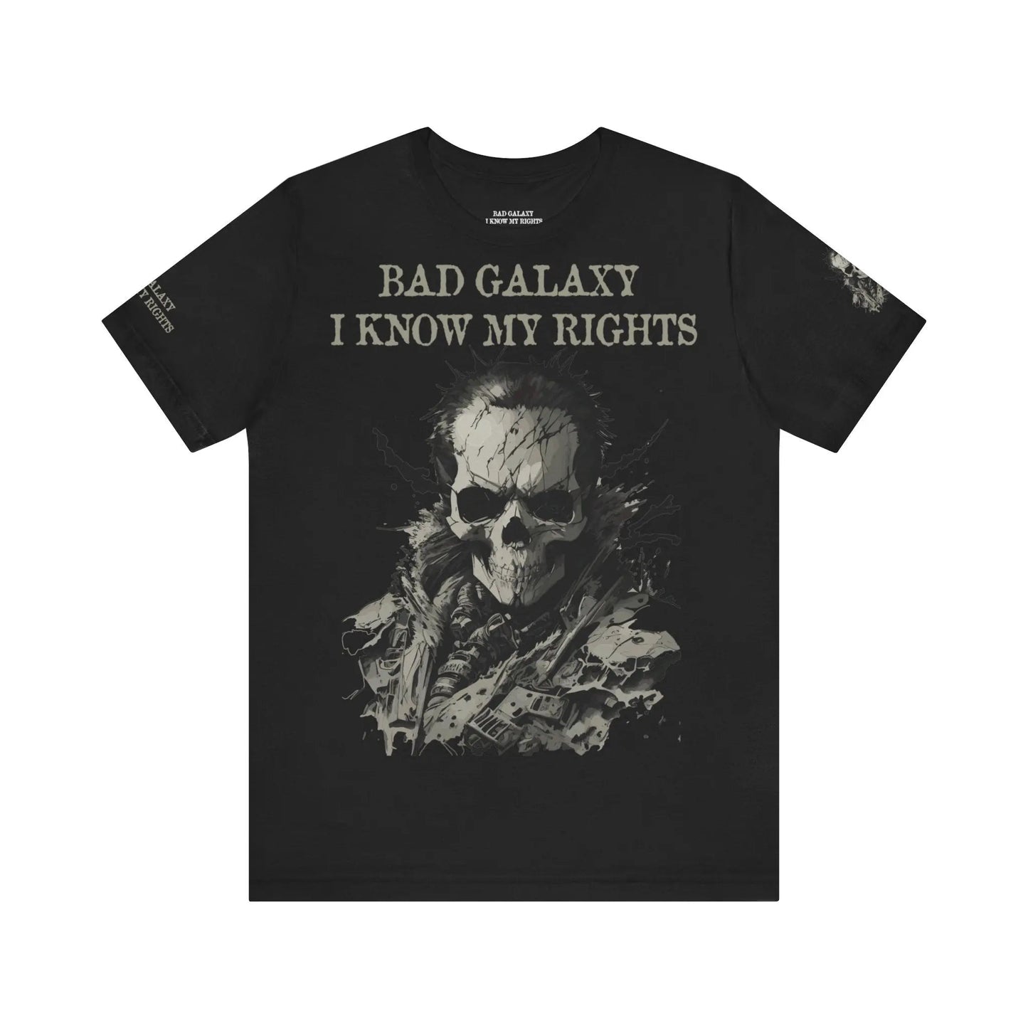 Bad Galaxy Skull T Shirt Made In USA 100 Percent Cotton Eco Friendly Inks Durable Stitching