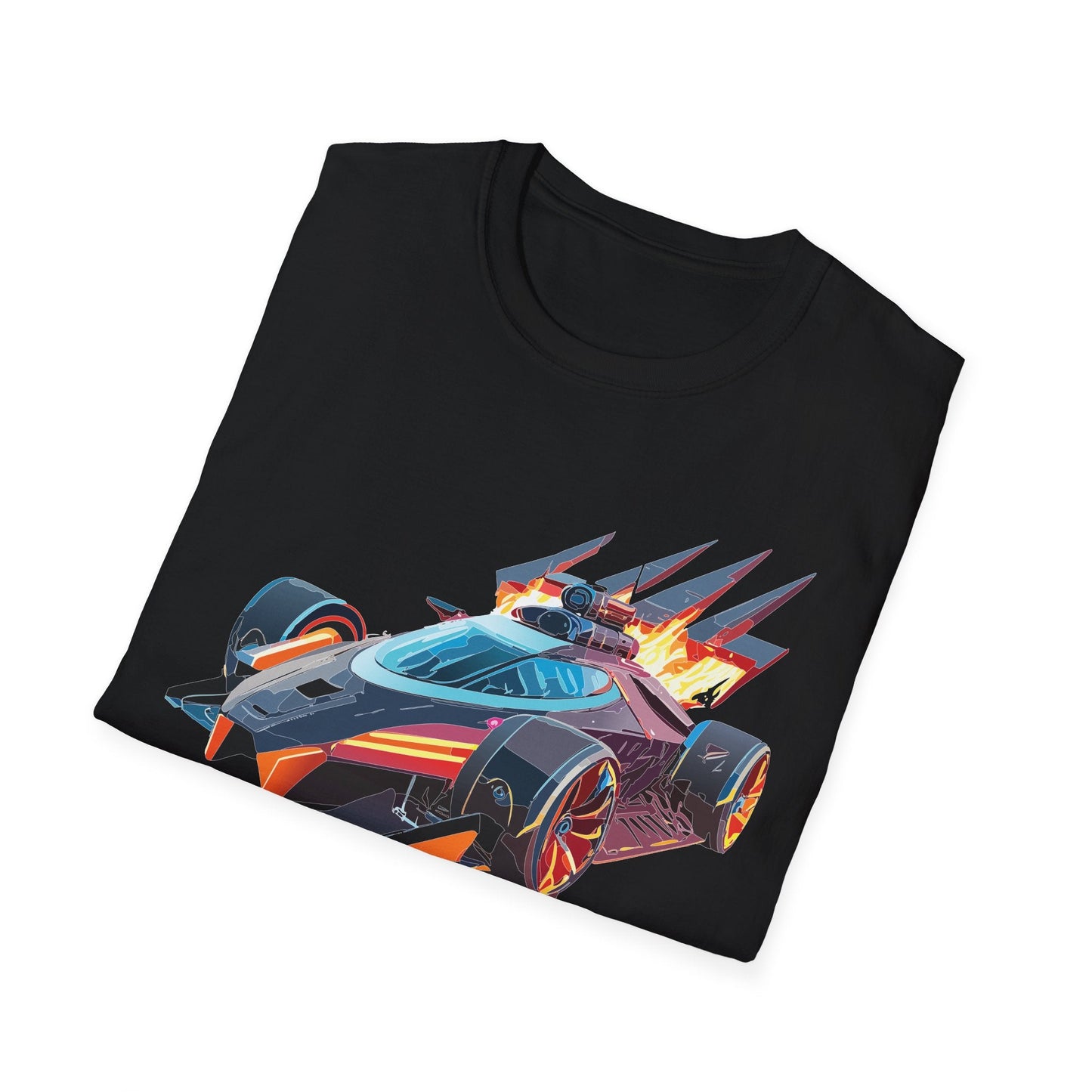 Car Graphic Unisex Cotto Softstyle Art Design with Hot Wheels Artwork Tee 6