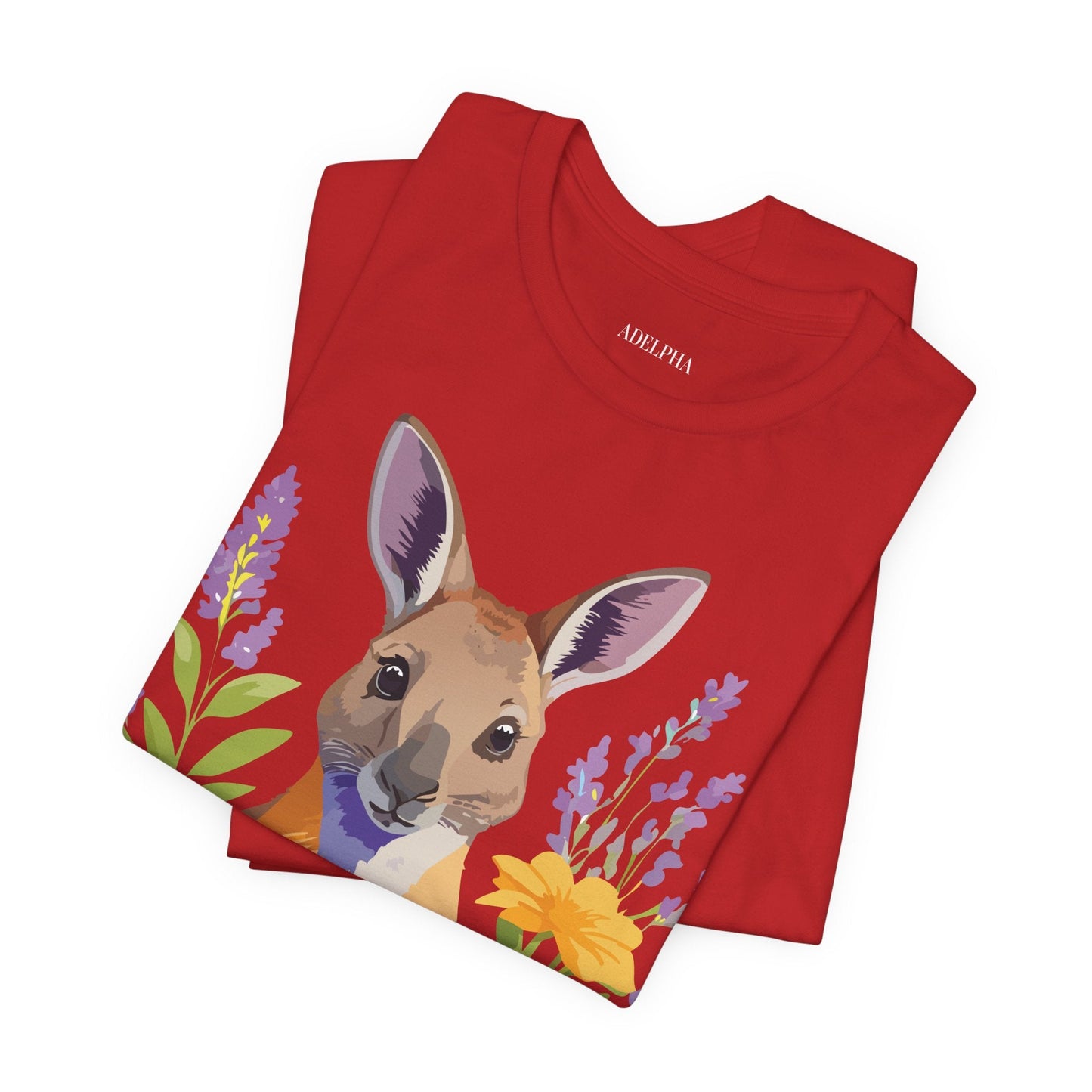 Kangaroo Graphic Unisex 100 Cotton Vintage Animal Artwork Tee 1