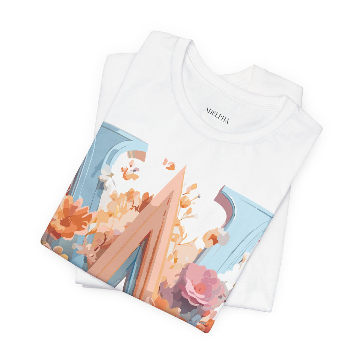 Letter W Graphic Unisex Cotton Bella+Canvas Tee with Art Letter Design