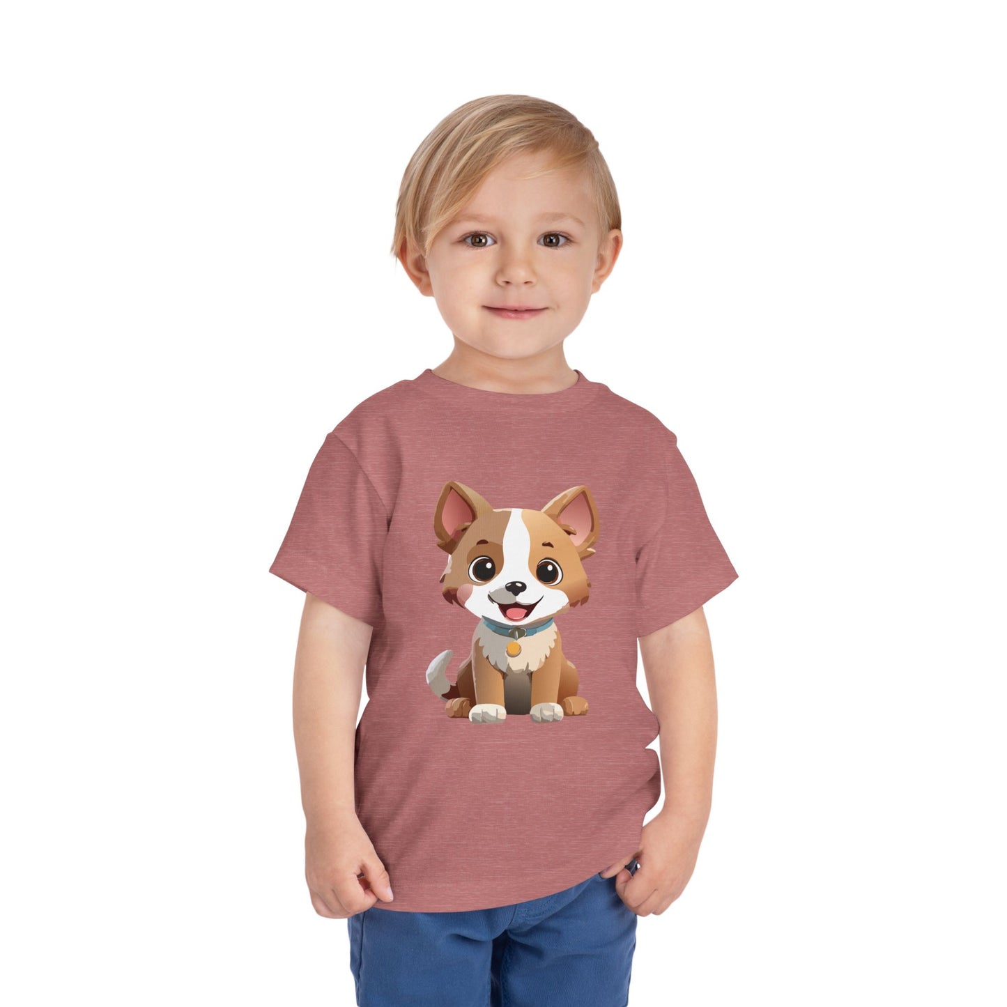 Bonita camiseta de manga corta para niños pequeños con diseño de cachorro: regalo adorable para amantes de las mascotas (2 a 5 años)