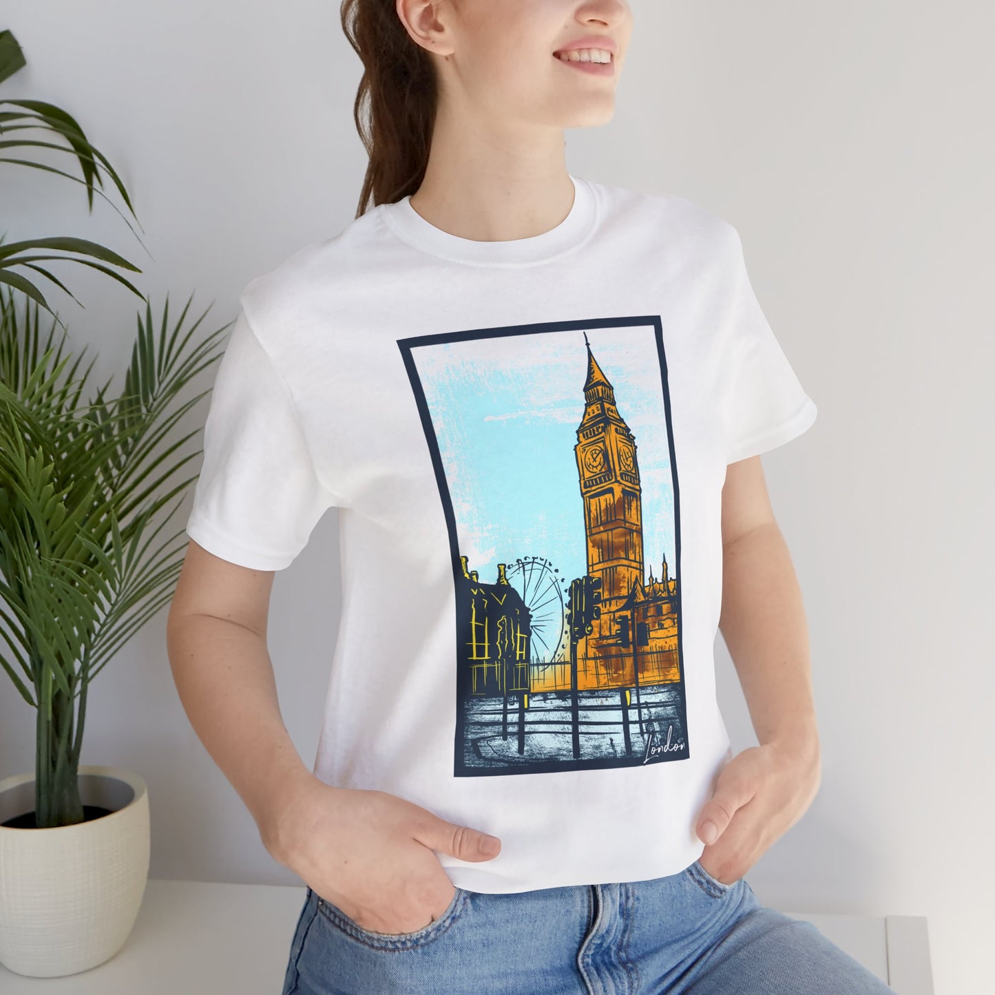 Retro Poster London Graphic Design Tee, London Shirt, Vintage Tees, Art Design T-Shirt, Graphic Tee, Retro Art Shirts