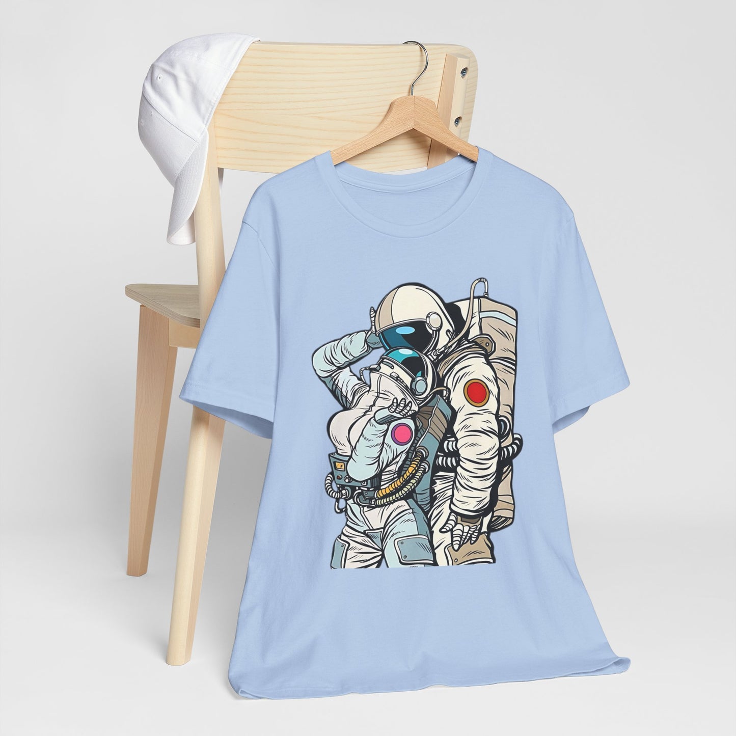 Unisex Astronaut T-shirt, Space Lovers Tee, Cosmic Top, Astronaut Graphic Tee, Cosmos Graphic T-Shirt, Love Shirt Art T-Shirt