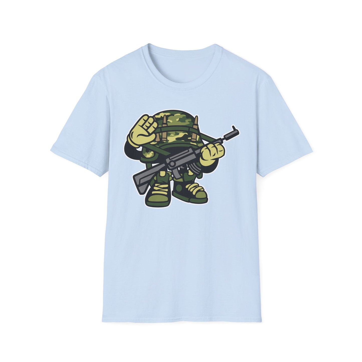 Cartoon T Shirt Animation Tee Funny Art Design Unisex Softstyle 64000 Lightweight Cotton Tee